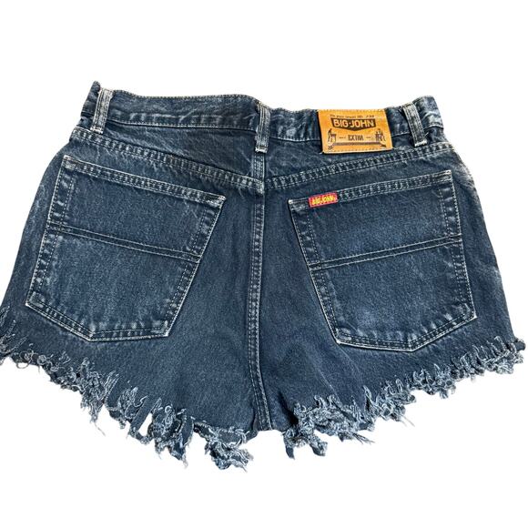 Big John Japan Vintage Denim Cutoff Shorts, Raw Hem High Rise, Rare, Women's 32 - Picture 2 of 4